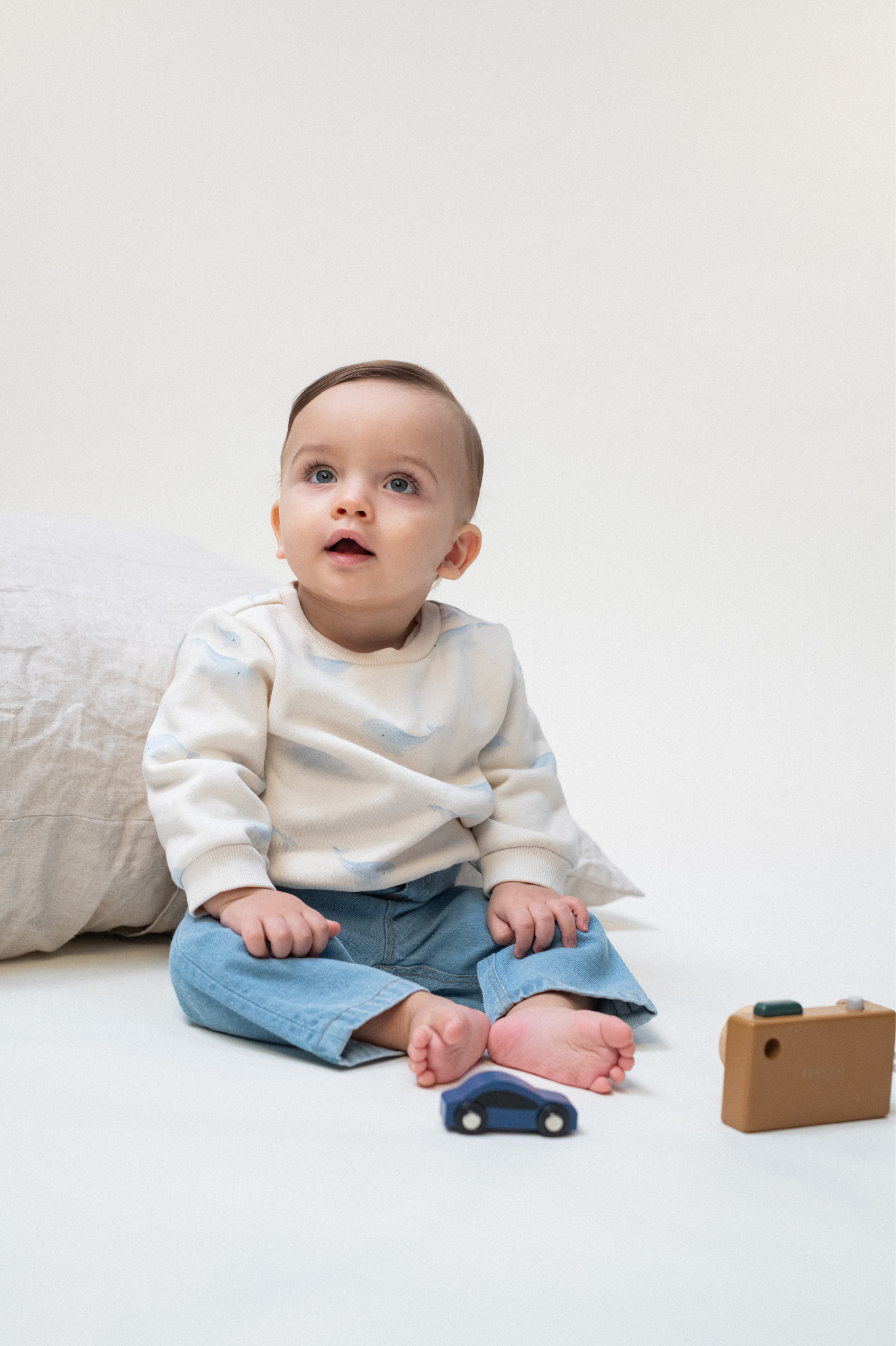 סווטשירט פליז הדפס לוויתנים