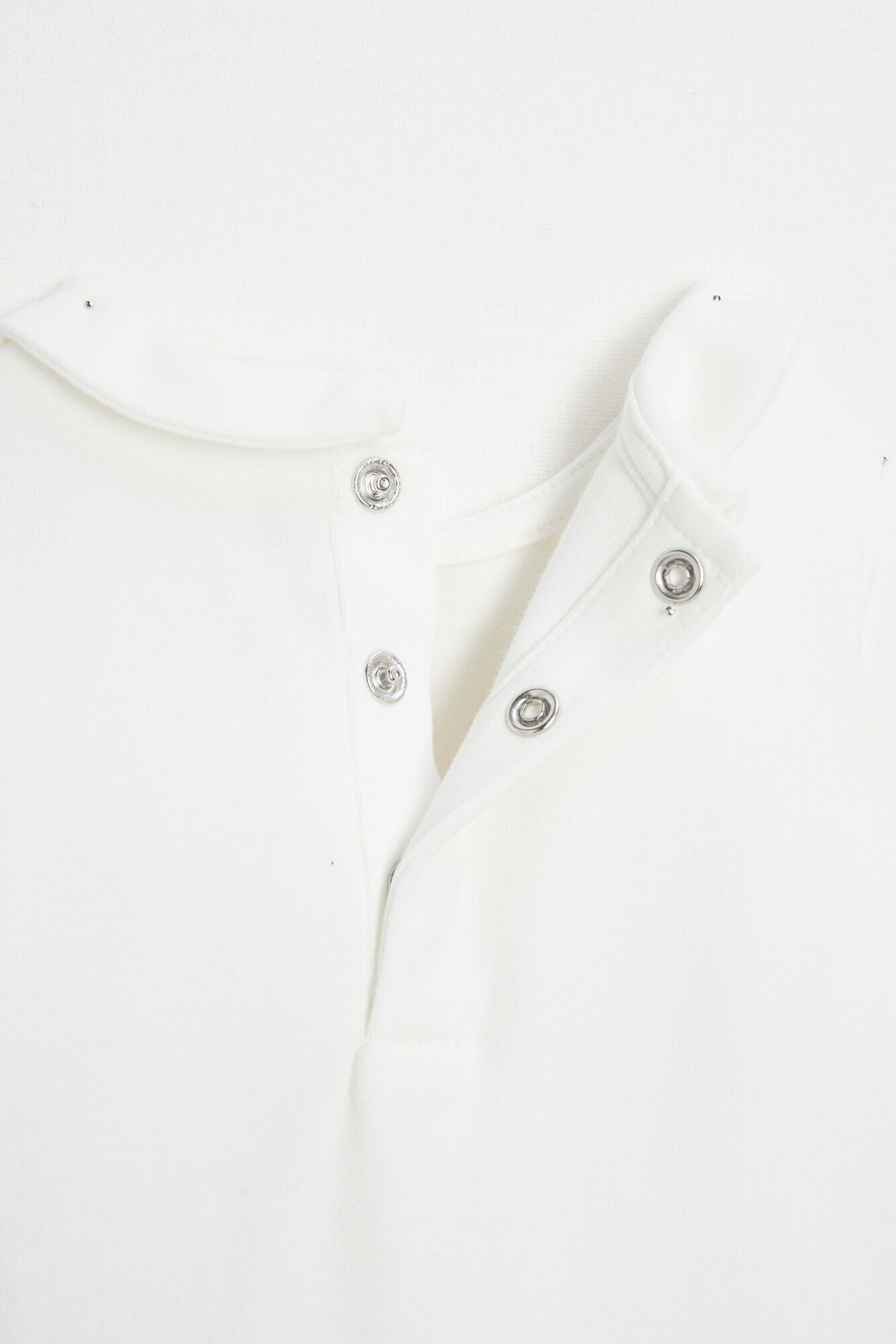 בגד גוף צווארון עם רקמת "Bonheur"