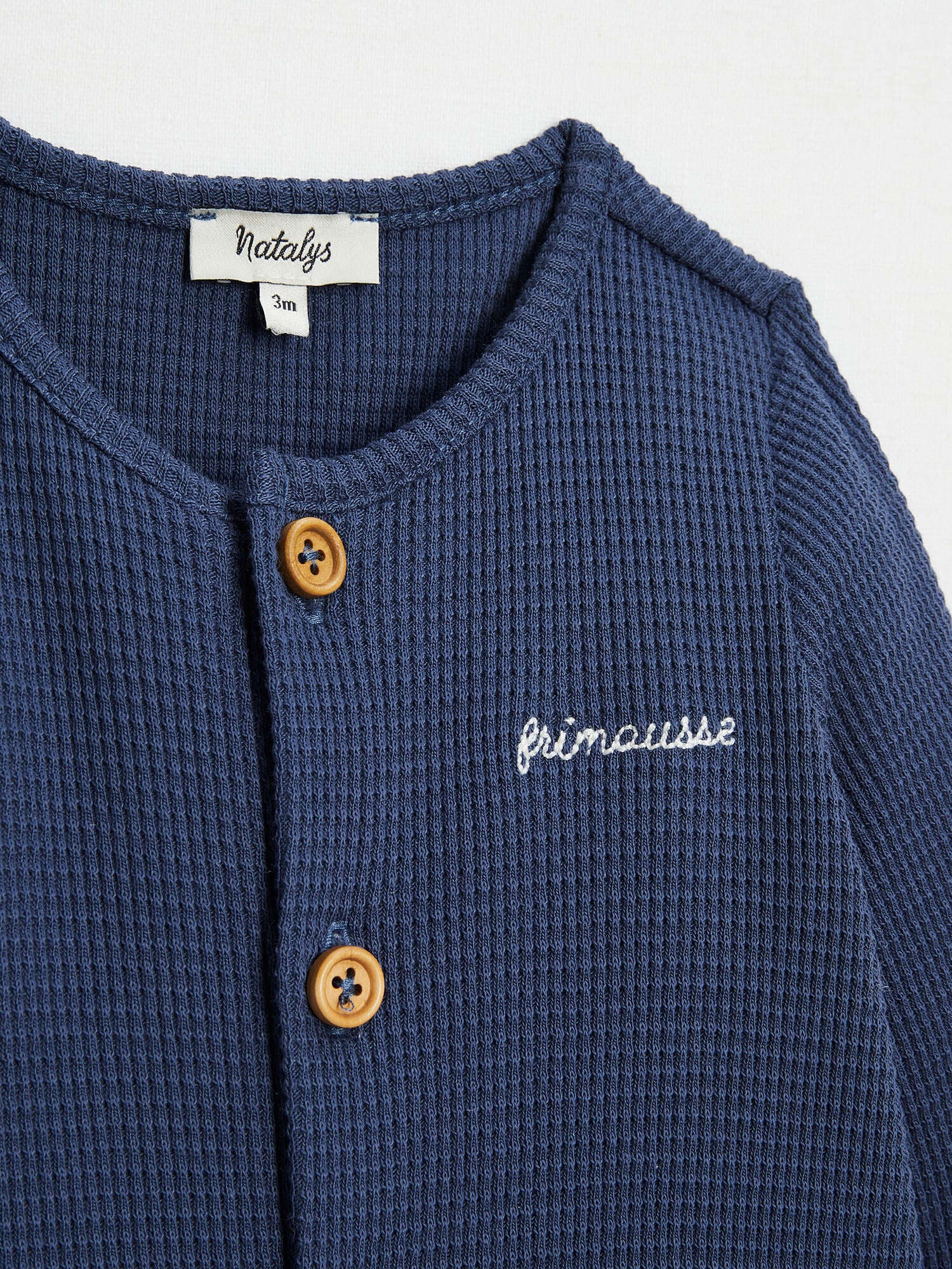 אוברול ארוך ללא רגליות עם רקמת "Frimousse"