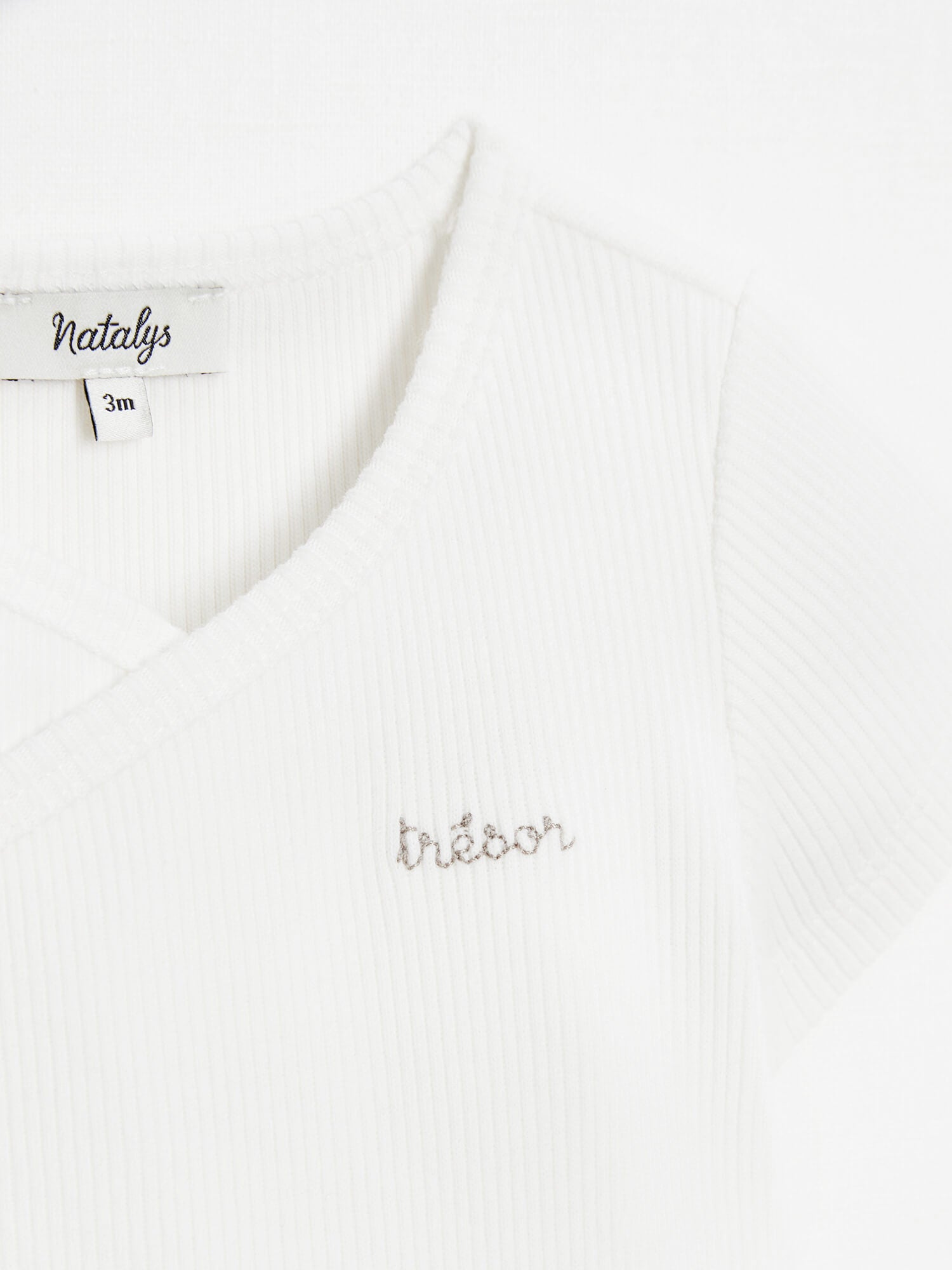 בגד גוף מעטפת צבע אקרו עם רקמת "Trésor"