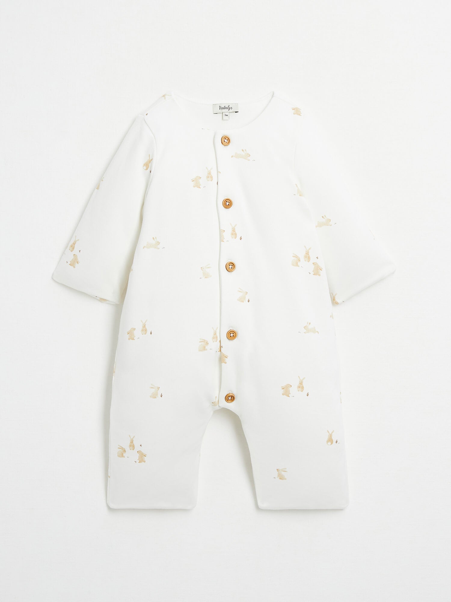 אוברול ארוך ללא רגליות הדפס ארנבים