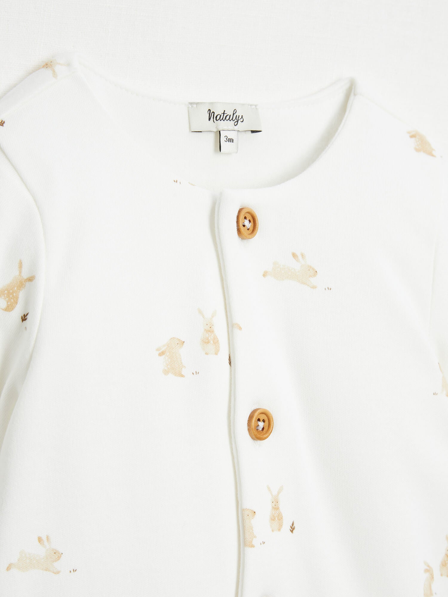 אוברול ארוך ללא רגליות הדפס ארנבים