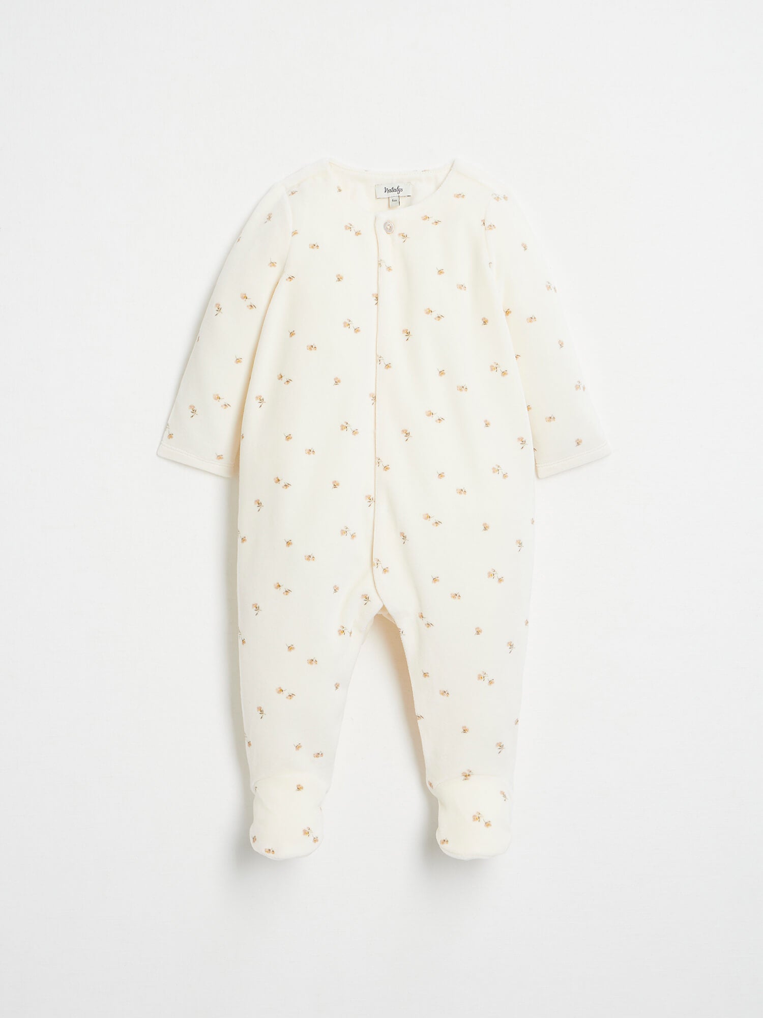 אוברול רגליות קטיפה הדפס פרחים