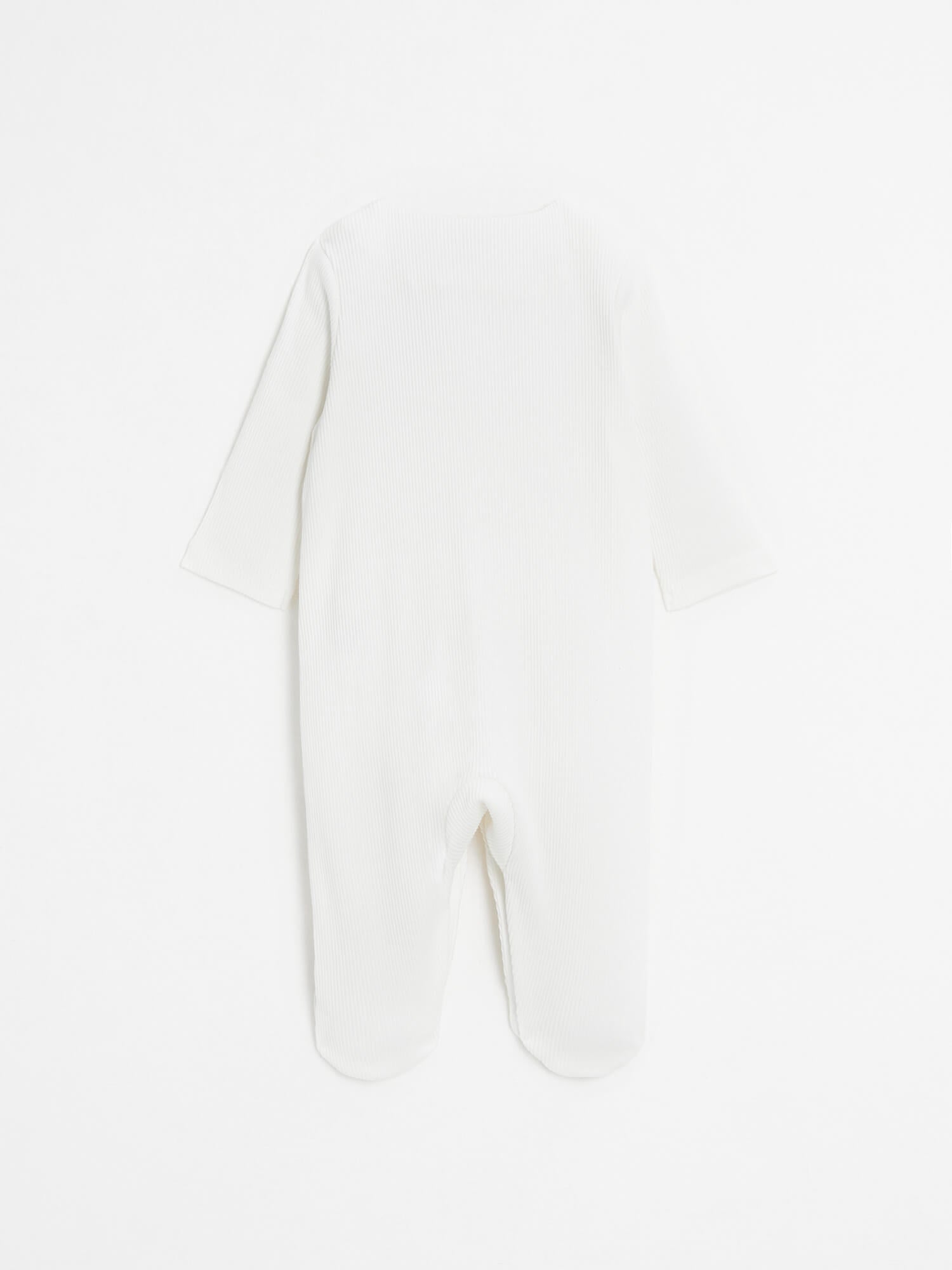 אוברול רגליות לבן עם רקמת "Amour"