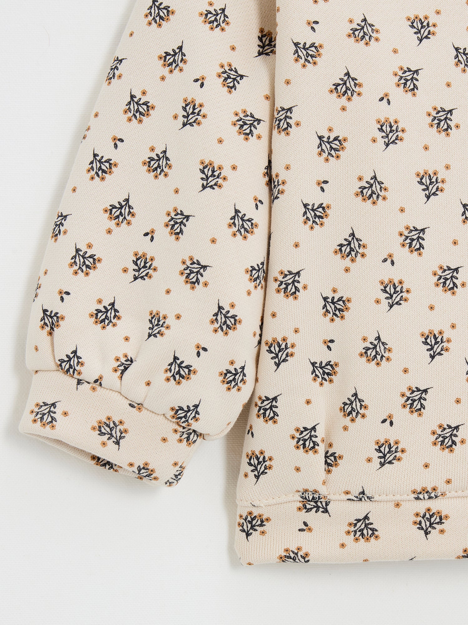 סווטשירט פליז הדפס פרחי נורית