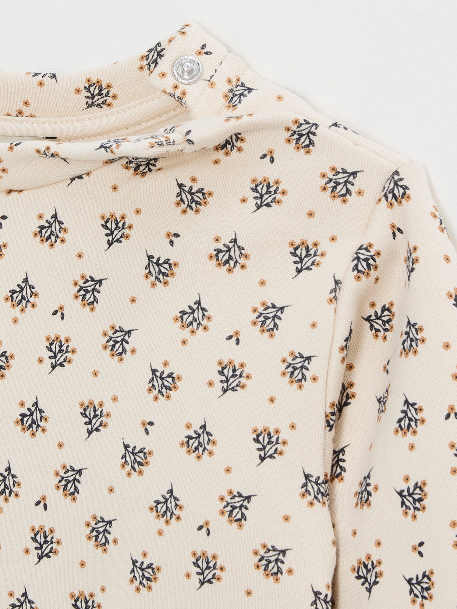 סווטשירט פליז הדפס פרחי נורית