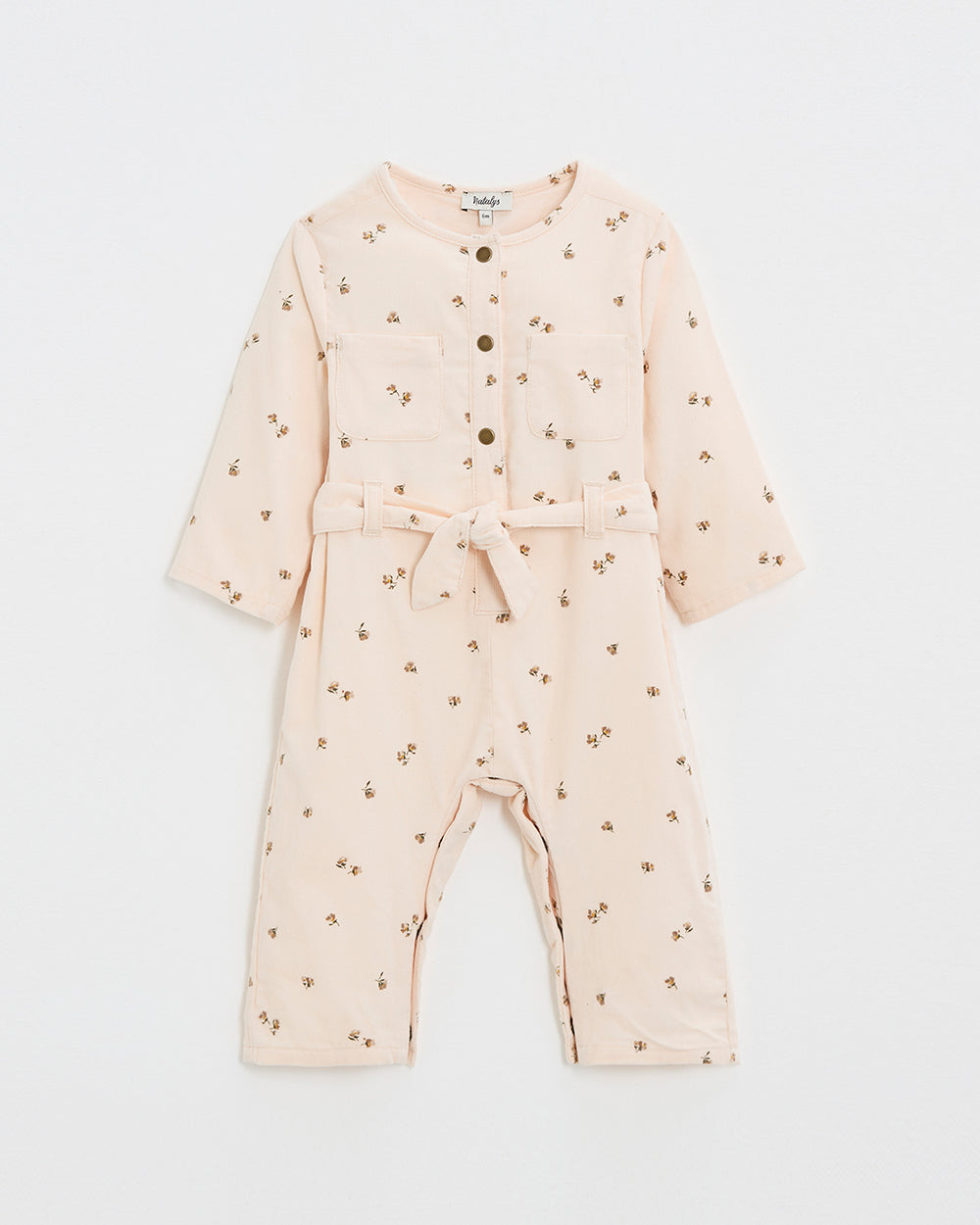 אוברול שרוולים ארוכים הדפס פרחים