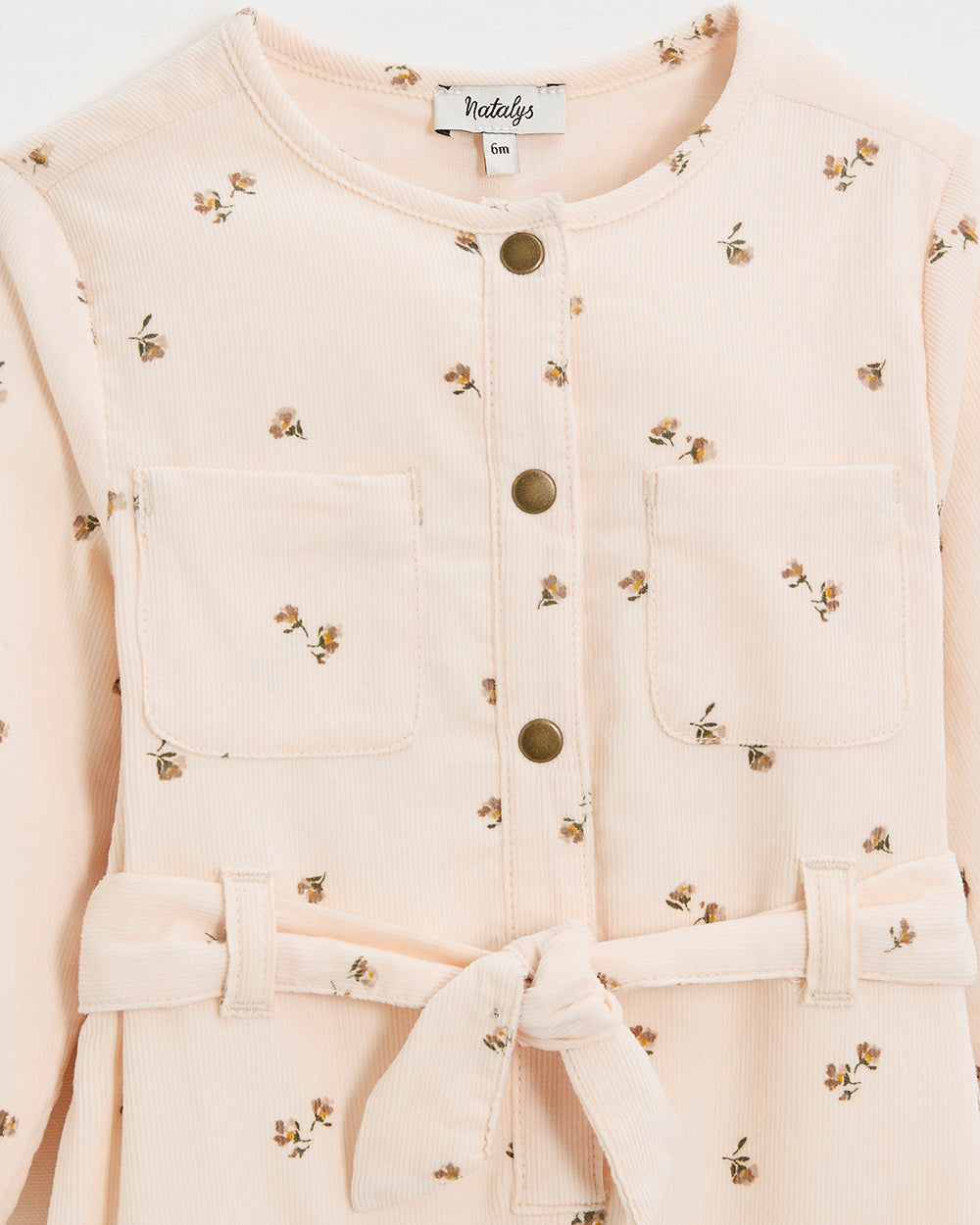 אוברול שרוולים ארוכים הדפס פרחים