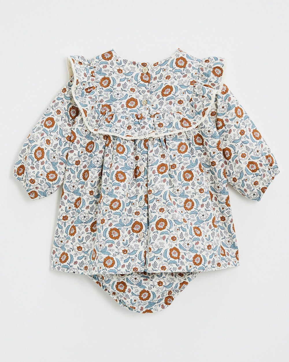 שמלה ארוכה הדפס פרחים פולקלורי