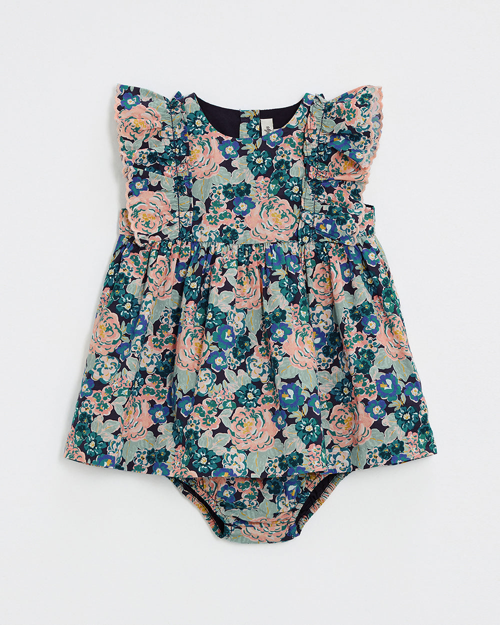 שמלה ללא שרוולים מבד פופלין הדפס פרחים