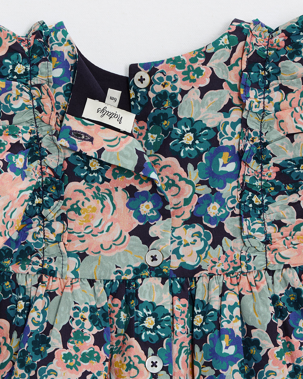 שמלה ללא שרוולים מבד פופלין הדפס פרחים