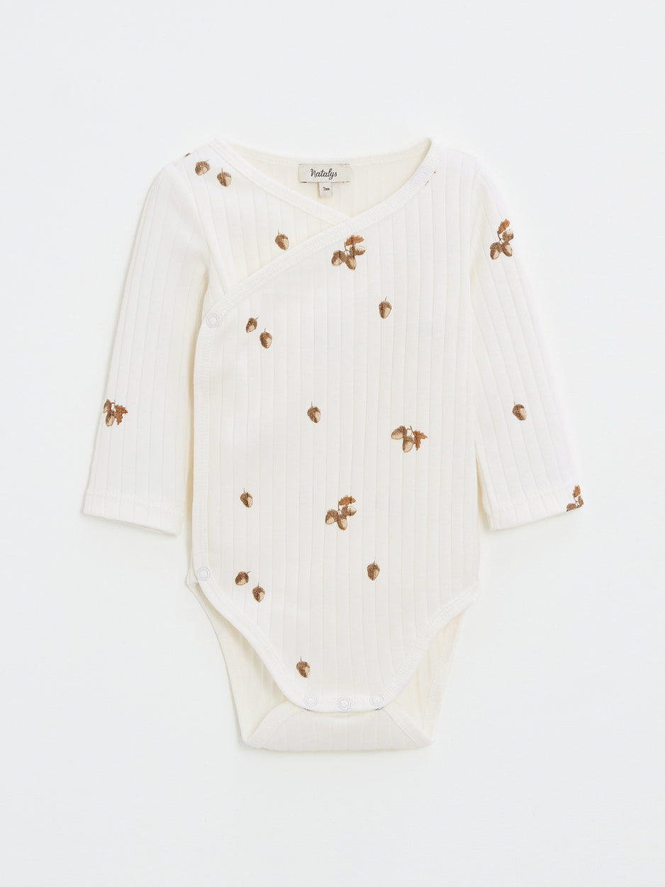 בגד גוף מעטפת ארוך בהדפס סתווי