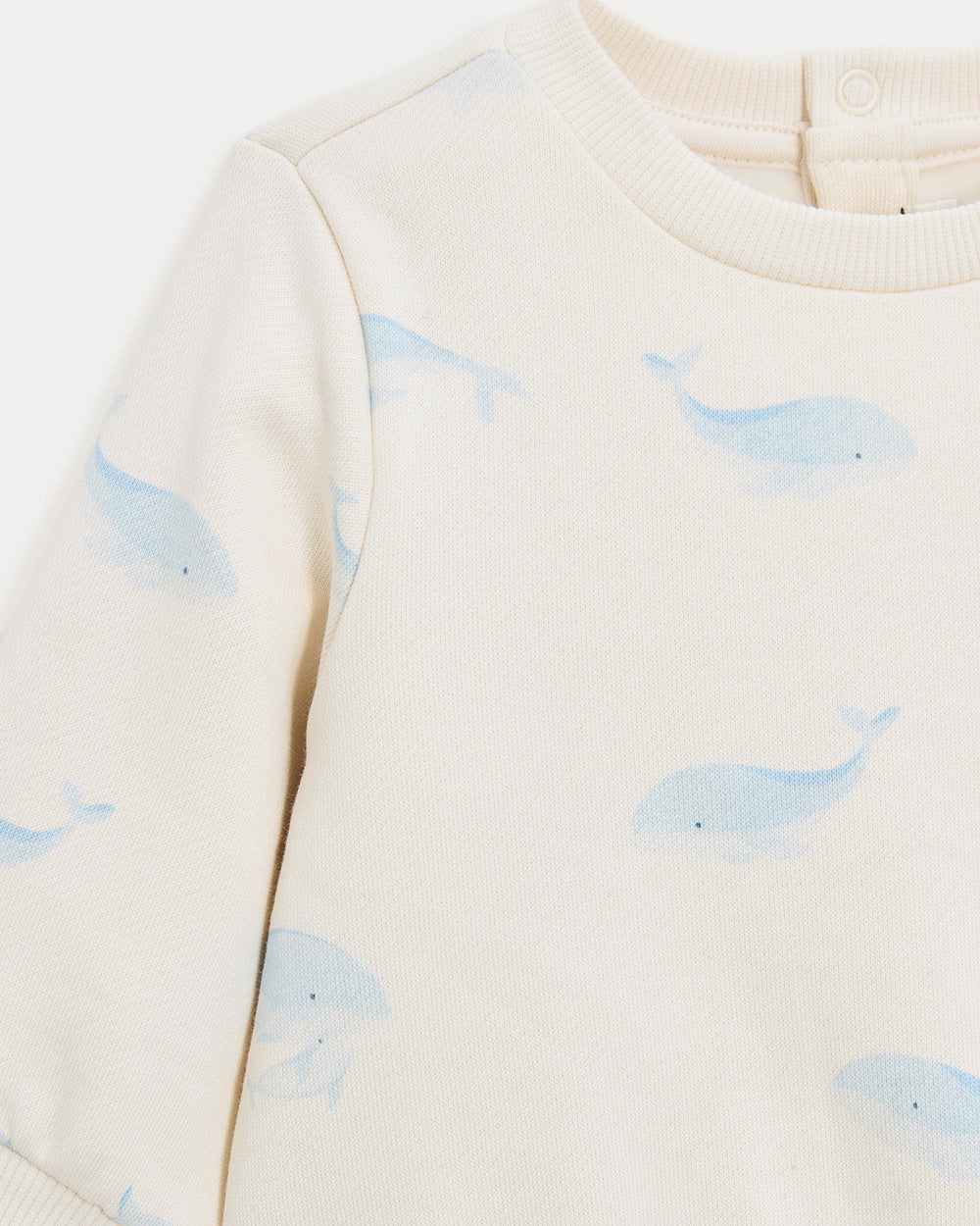 סווטשירט פליז הדפס לוויתנים