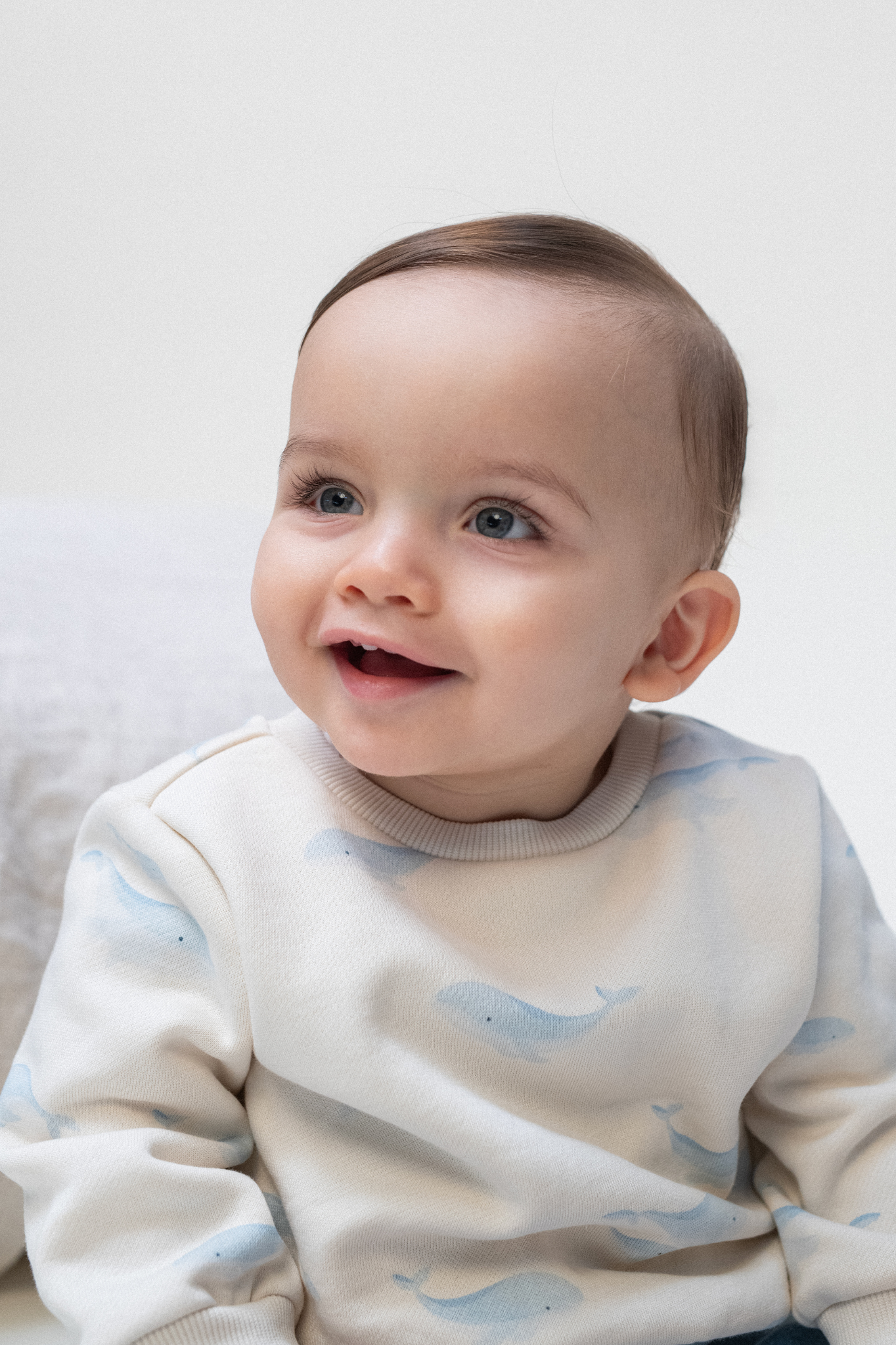 סווטשירט פליז הדפס לוויתנים